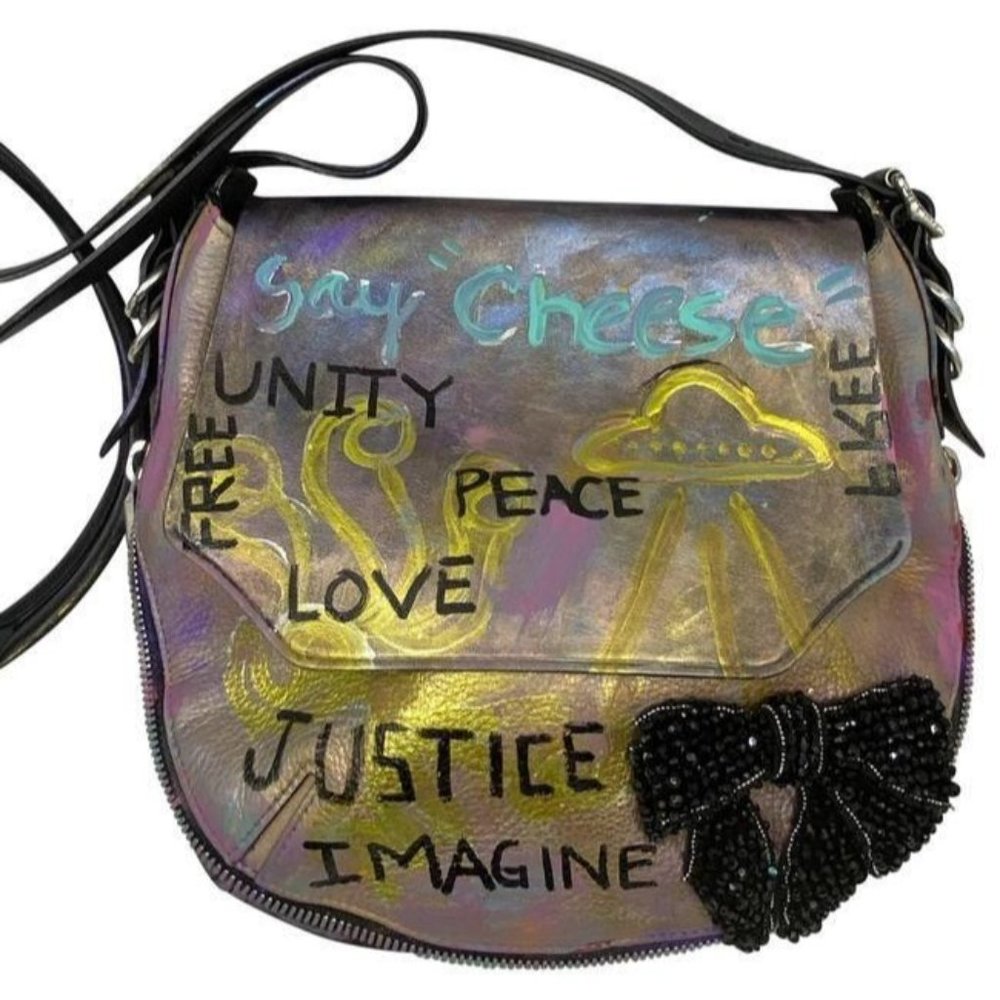 rag and bone customized multicolor leather shoulde